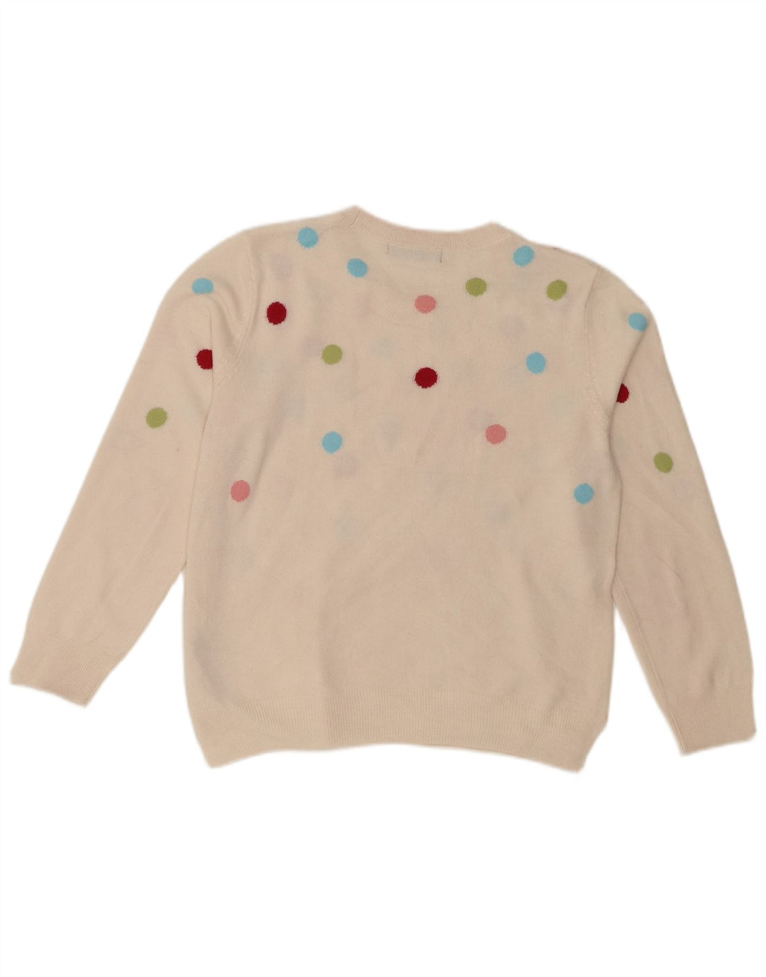 Suéter feminino Marks & Spencer com gola redonda UK 12 médio off white