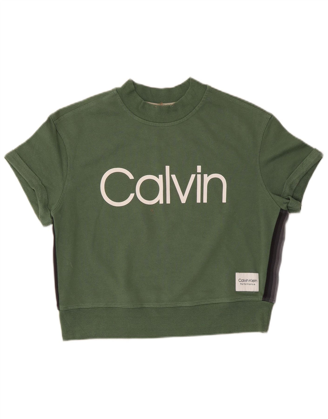 Calvin Klein moletom feminino oversized gráfico jumper Reino Unido 10 pequeno verde