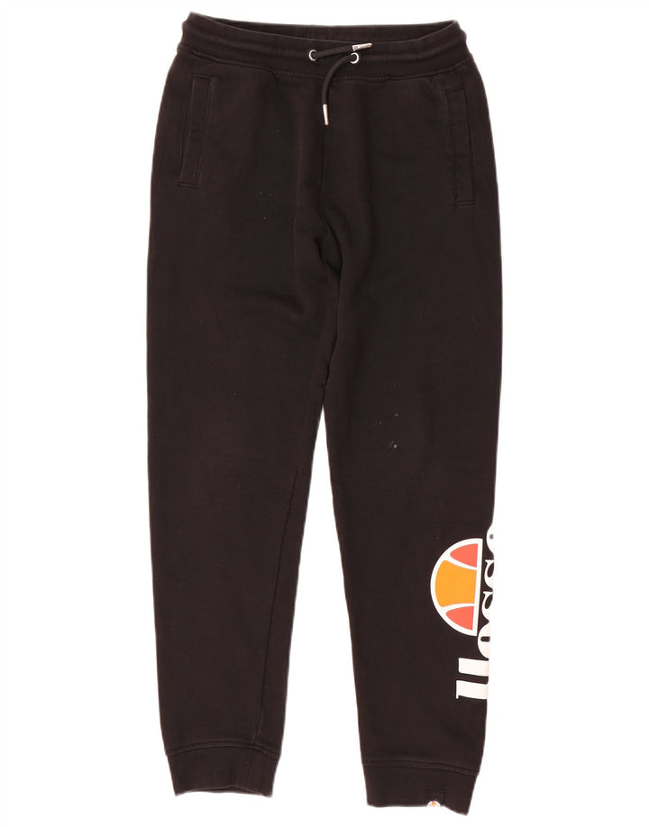 ELLESSE Meninos Calças de treino estampadas Joggers 11-12 anos algodão preto