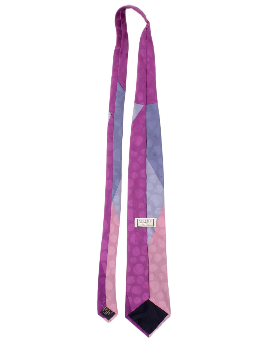 Gravata masculina Versus By Gianni Versace tamanho único roxo colorblock seda designer
