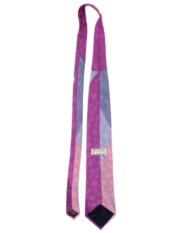 Gravata masculina Versus By Gianni Versace tamanho único roxo colorblock seda designer