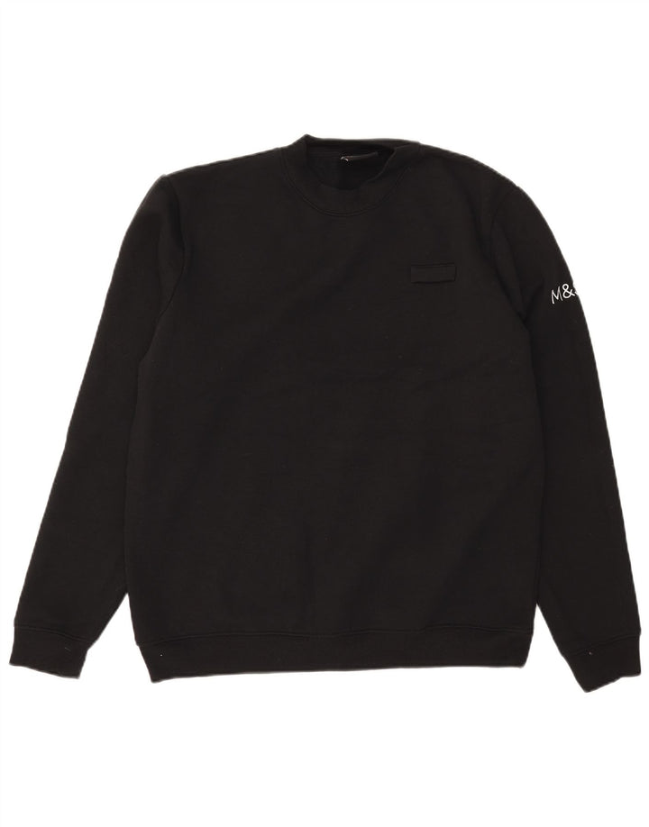 Suéter masculino Marks & Spencer de poliéster preto médio