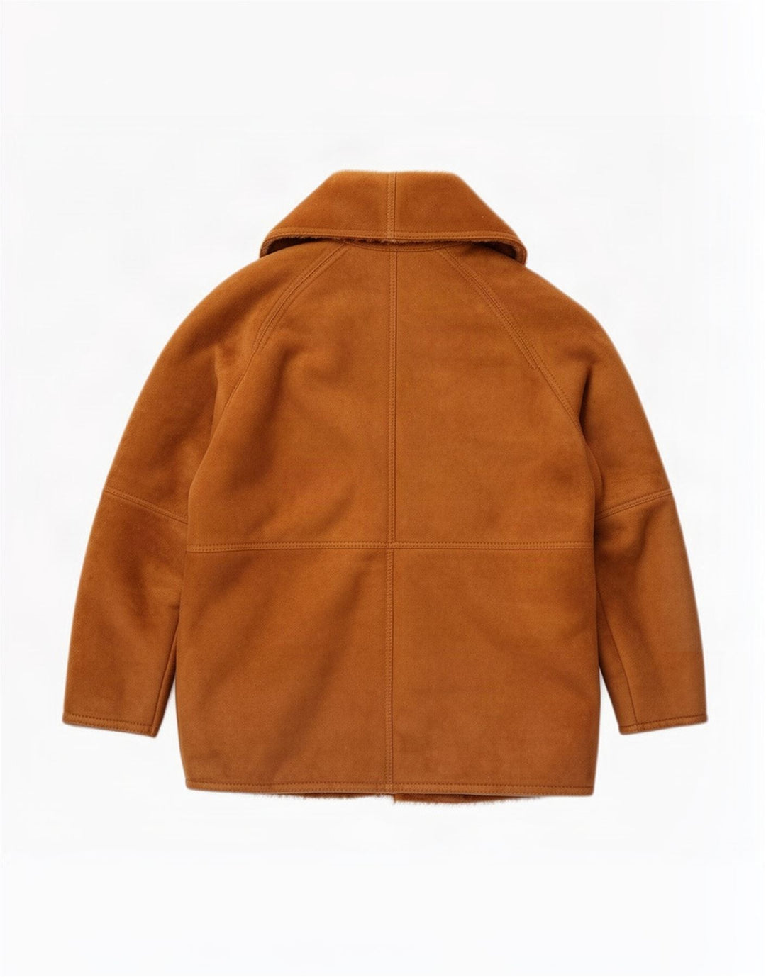 Jaqueta masculina Stefano Shearling IT 50 grande couro marrom