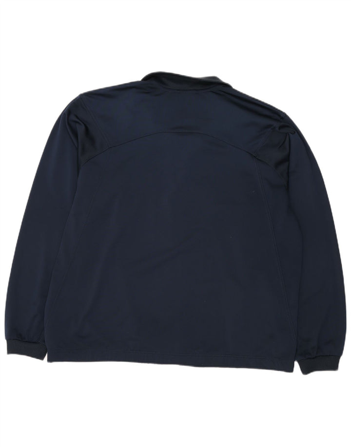 ADIDAS Mens Tracksuit Top Jacket UK 44/46 Grande Azul Marinho Poliéster