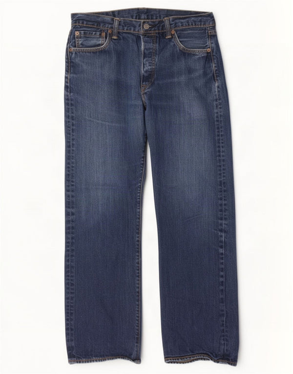 Levi's Masculino 501 Straight Jeans W34 L30 Azul Algodão