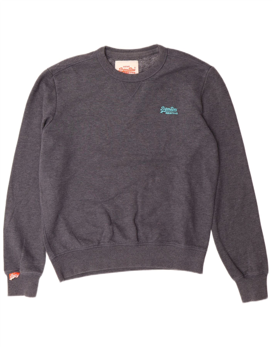 Superdry moletom masculino jumper grande cinza algodão retrô