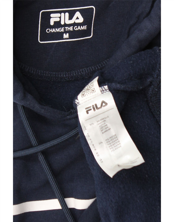 Fila Mens Graphic Hoodie Jumper Médio Algodão Azul Marinho