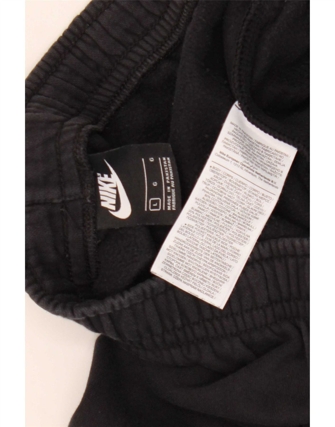 Calça esportiva Nike masculina gráfica grande de algodão preto
