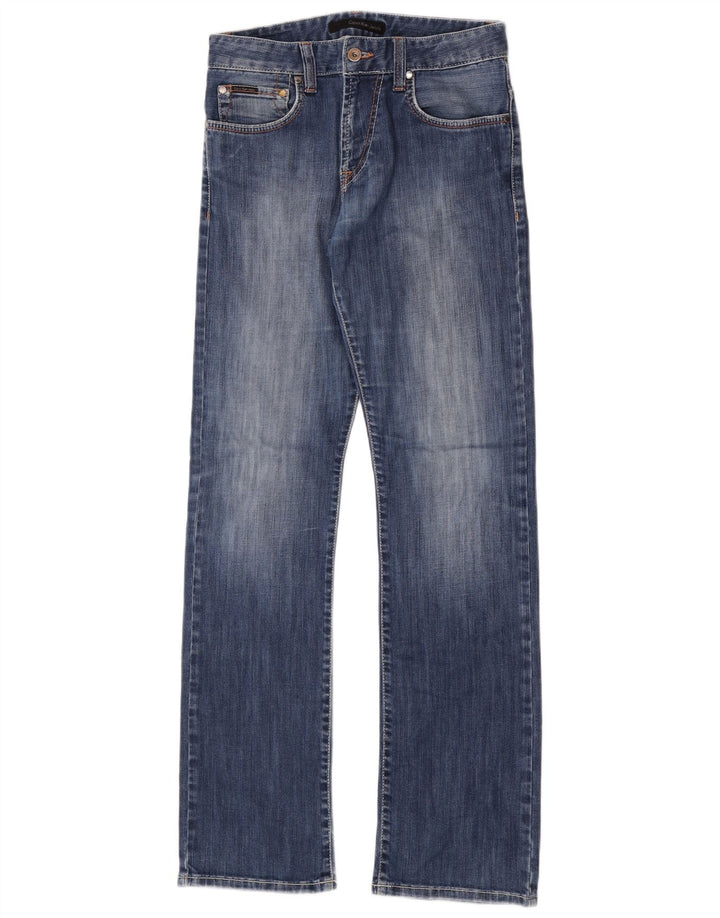 Calça jeans reta feminina Calvin Klein W30 L34 azul