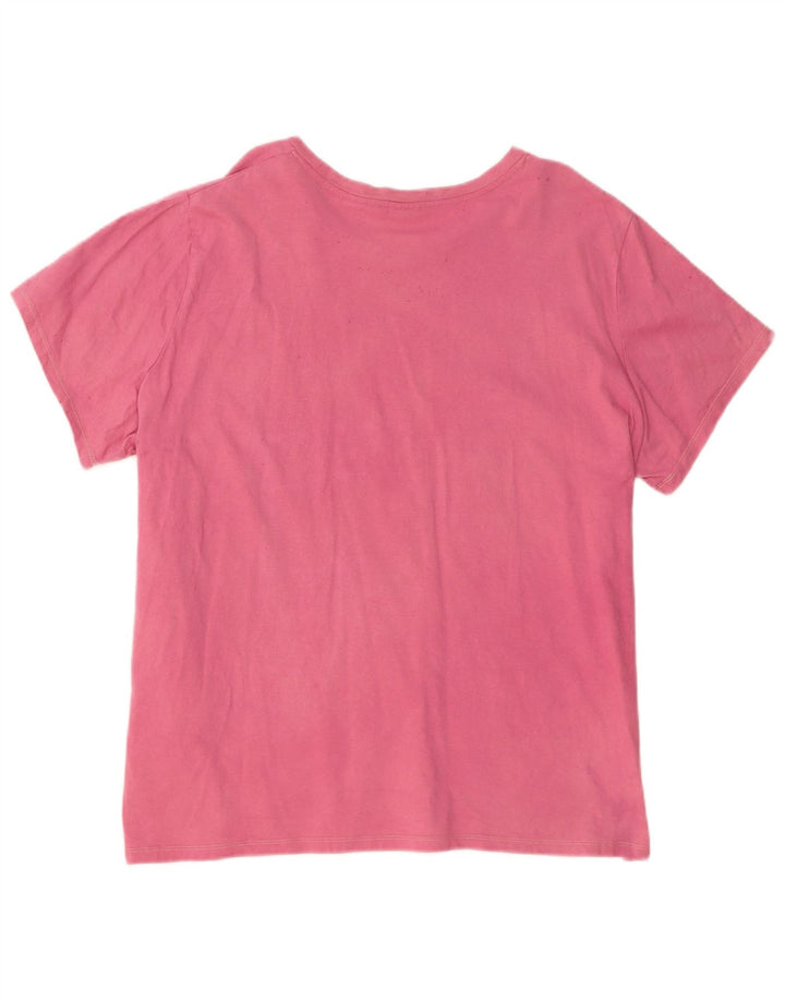 Camiseta feminina LEVI'S UK 22 3XL algodão rosa