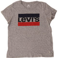 Camiseta feminina gráfica Levi's UK 14 cinza médio manchado