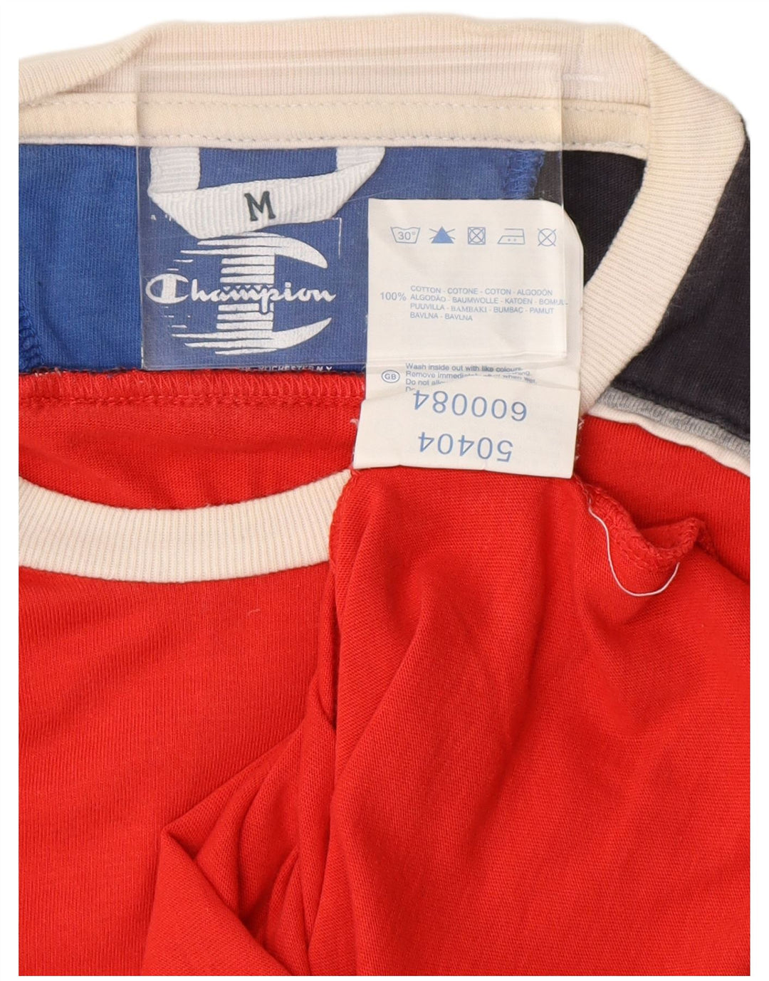 CHAMPION Colete masculino gráfico top médio vermelho algodão colorblock