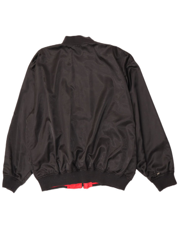 Jaqueta vintage masculina reversível UK 42 XL preta colorblock