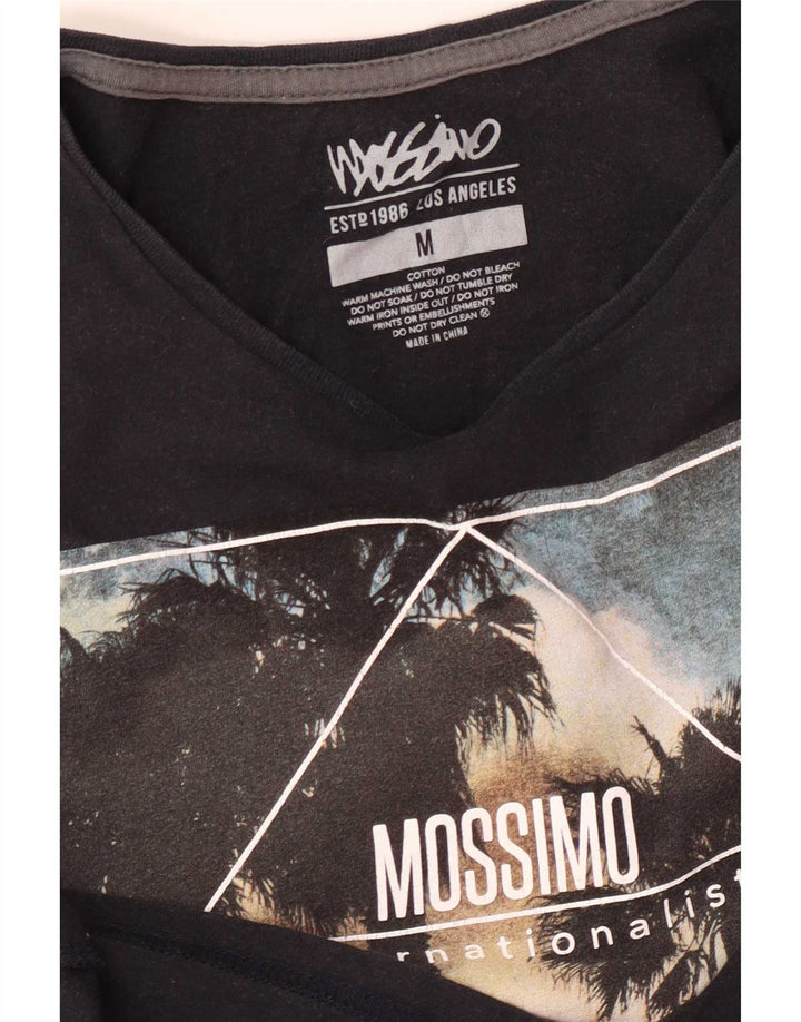 Camiseta Mossimo masculina Los Angeles Graphic Top médio algodão preto
