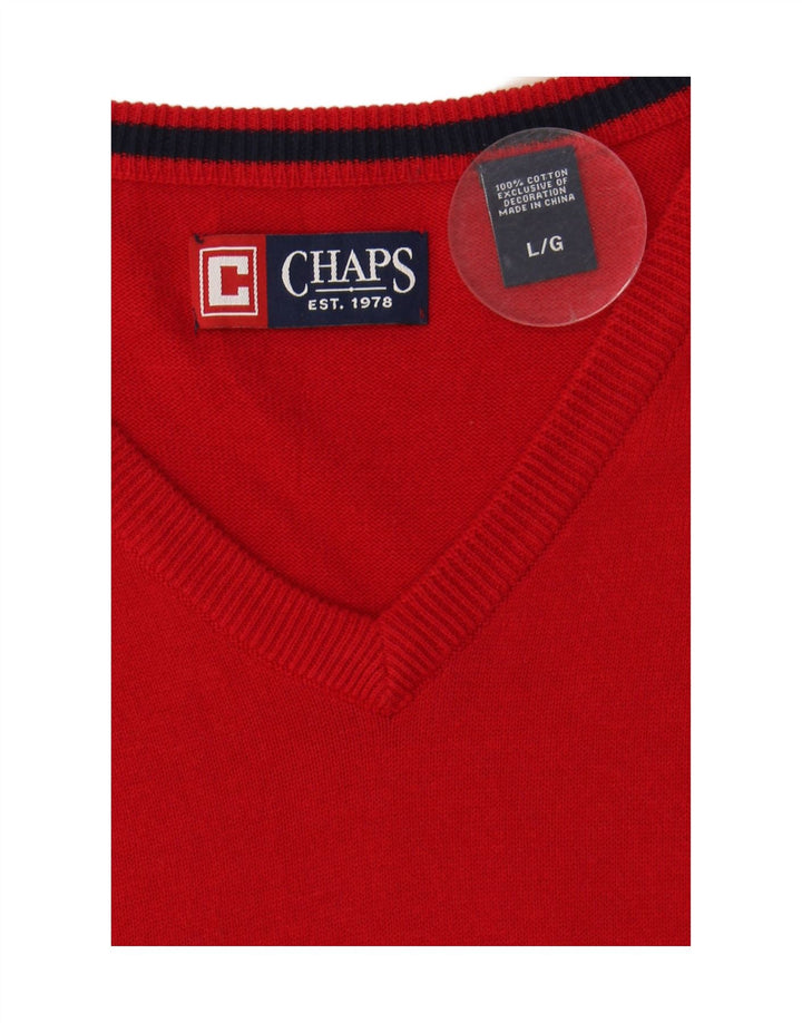 Regata masculina CHAPS com colete grande de algodão vermelho