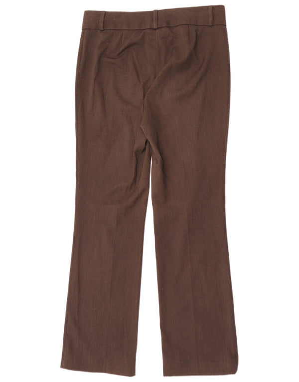 Calça feminina Marks & Spencer Bootcut Suit UK 10 pequena W32 L31 marrom
