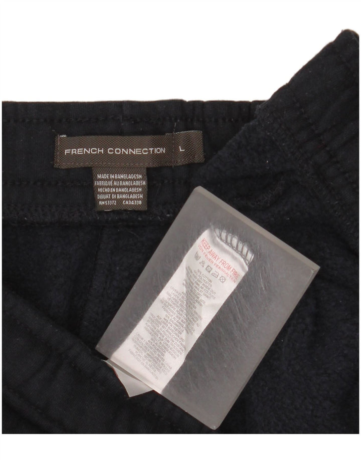 Shorts esportivo masculino French Connection grande algodão azul marinho