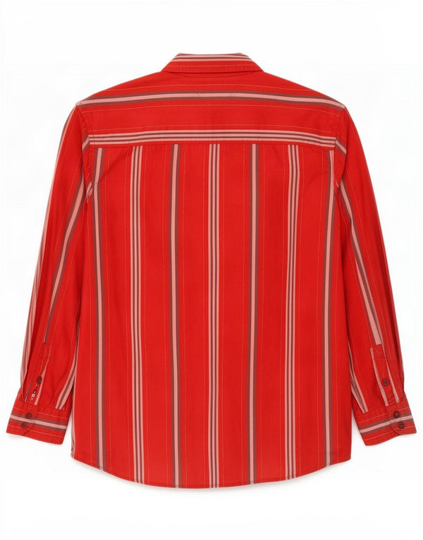 Camisa masculina Tommy Hilfiger XL listrada vermelha de algodão
