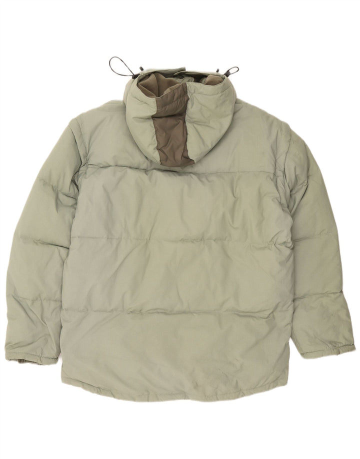 Jaqueta masculina Fila acolchoada com capuz UK 44 2XL verde colorblock