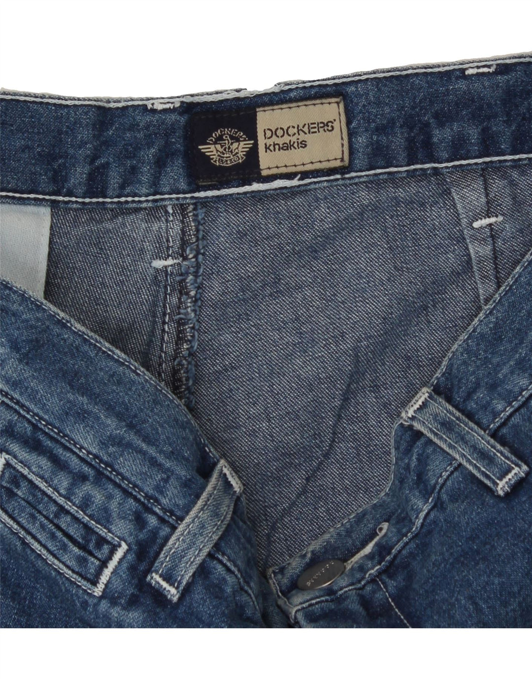 DOCKERS Mens Khakis Tapered Jeans W32 L29 Blue Vintage Dockers and Second-Hand Dockers from Messina Hembry 
