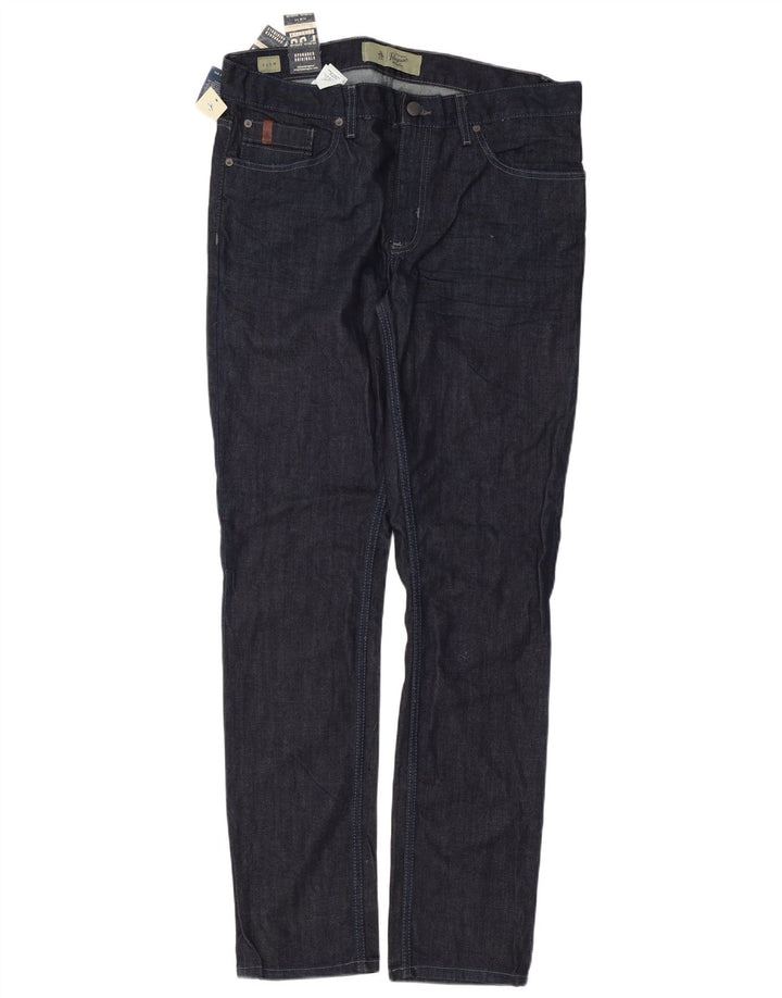 Penguin Mens Jeans Slim W36 L34 Azul Marinho Algodão