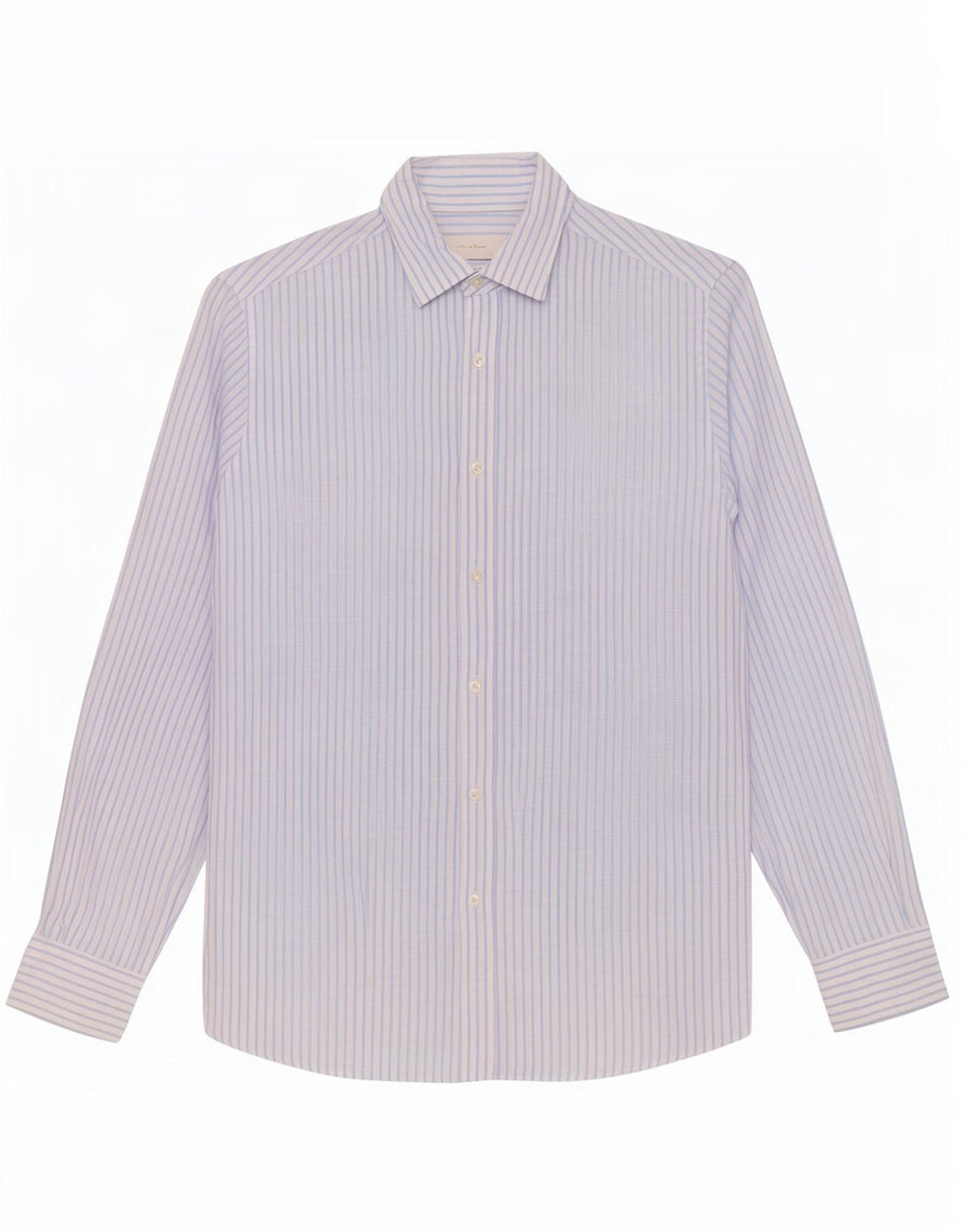 Camisa masculina Massimo Dutti grande linho listrado azul