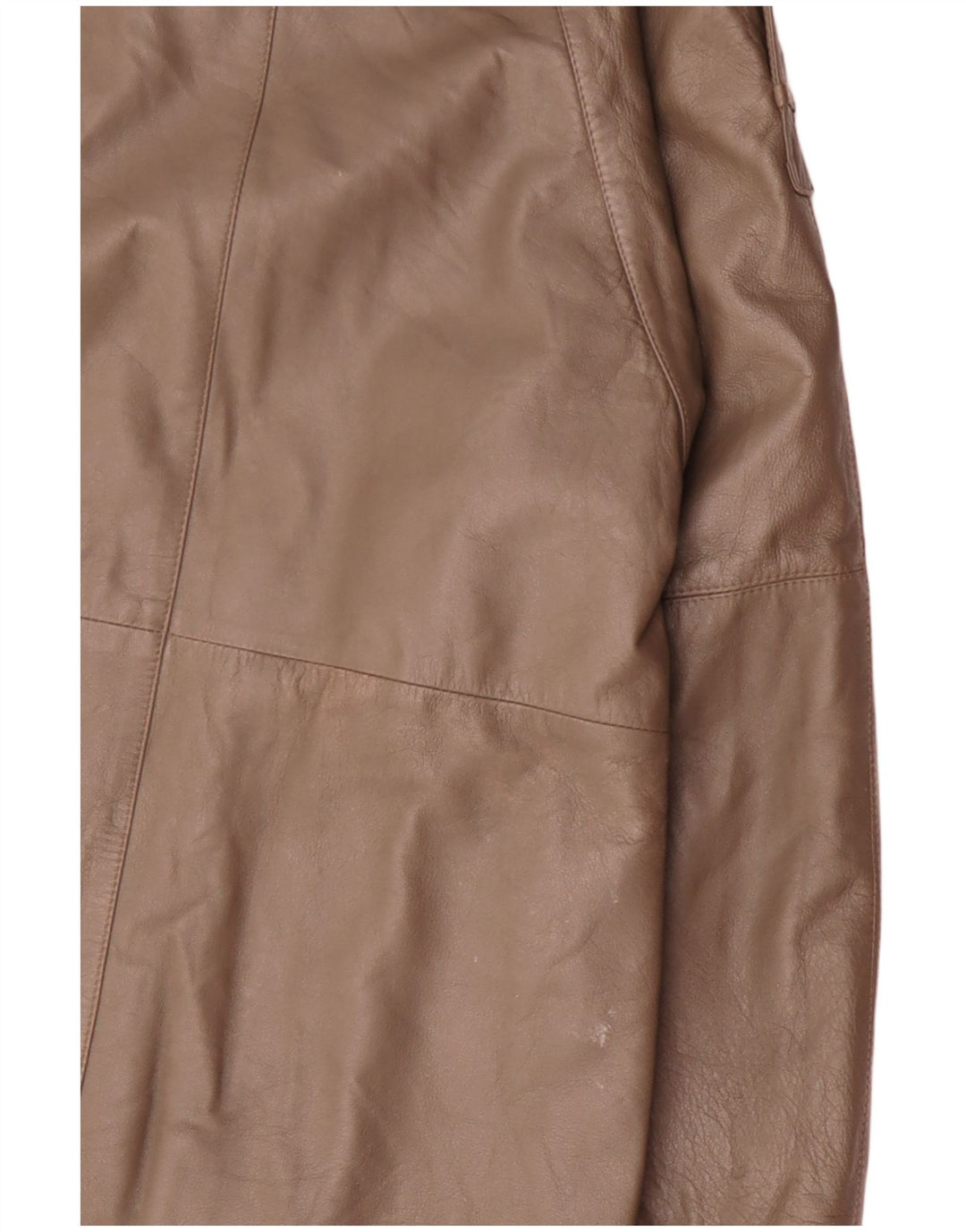 Jaqueta de couro militar masculina vintage UK 38 marrom médio