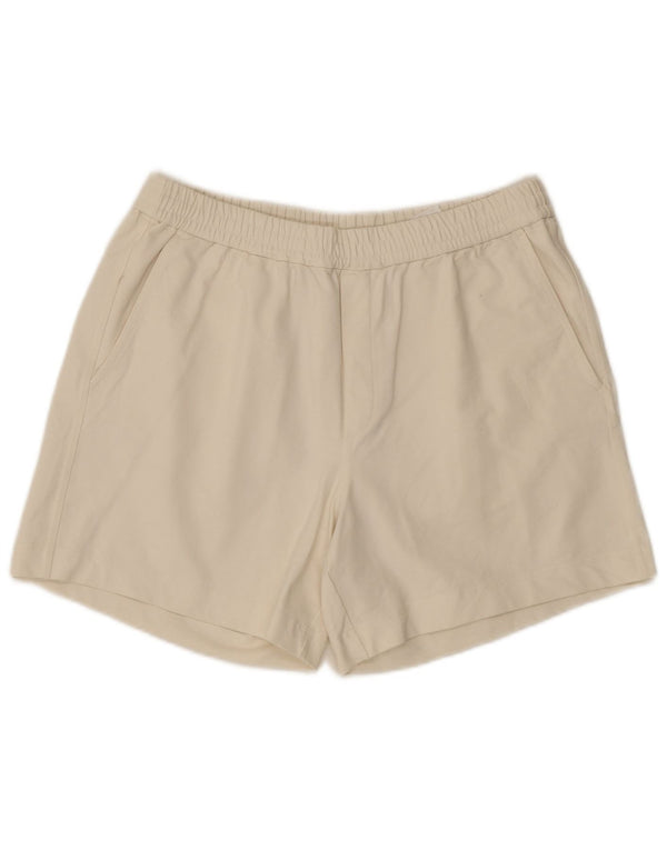 Cos Womens Relaxed Fit Sport Shorts UK 14 Médio Off White Algodão