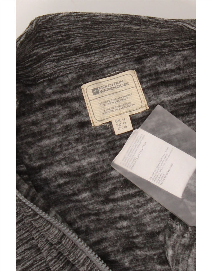 Jaqueta de lã feminina do armazém da montanha poliéster cinza Reino Unido 14 grande