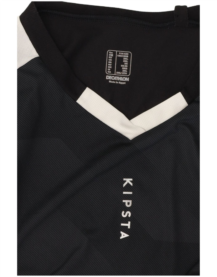 Camiseta gráfica masculina Decathlon Top 2XL preto colorblock