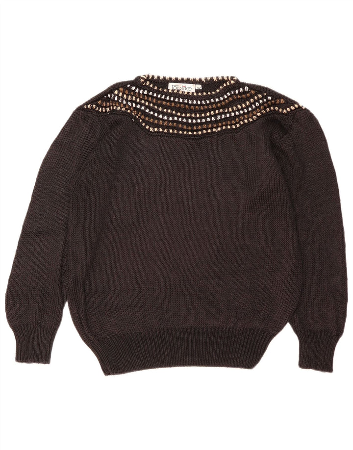 Suéter feminino Toplike com gola canoa IT 42 marrom médio