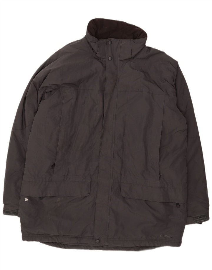 Jaqueta utilitária alta masculina L.L.Bean UK 42 XL cinza nylon