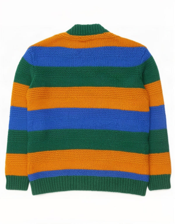 Zara Mens Crew Neck Jumper Sweater Medium Multicoloured Striped