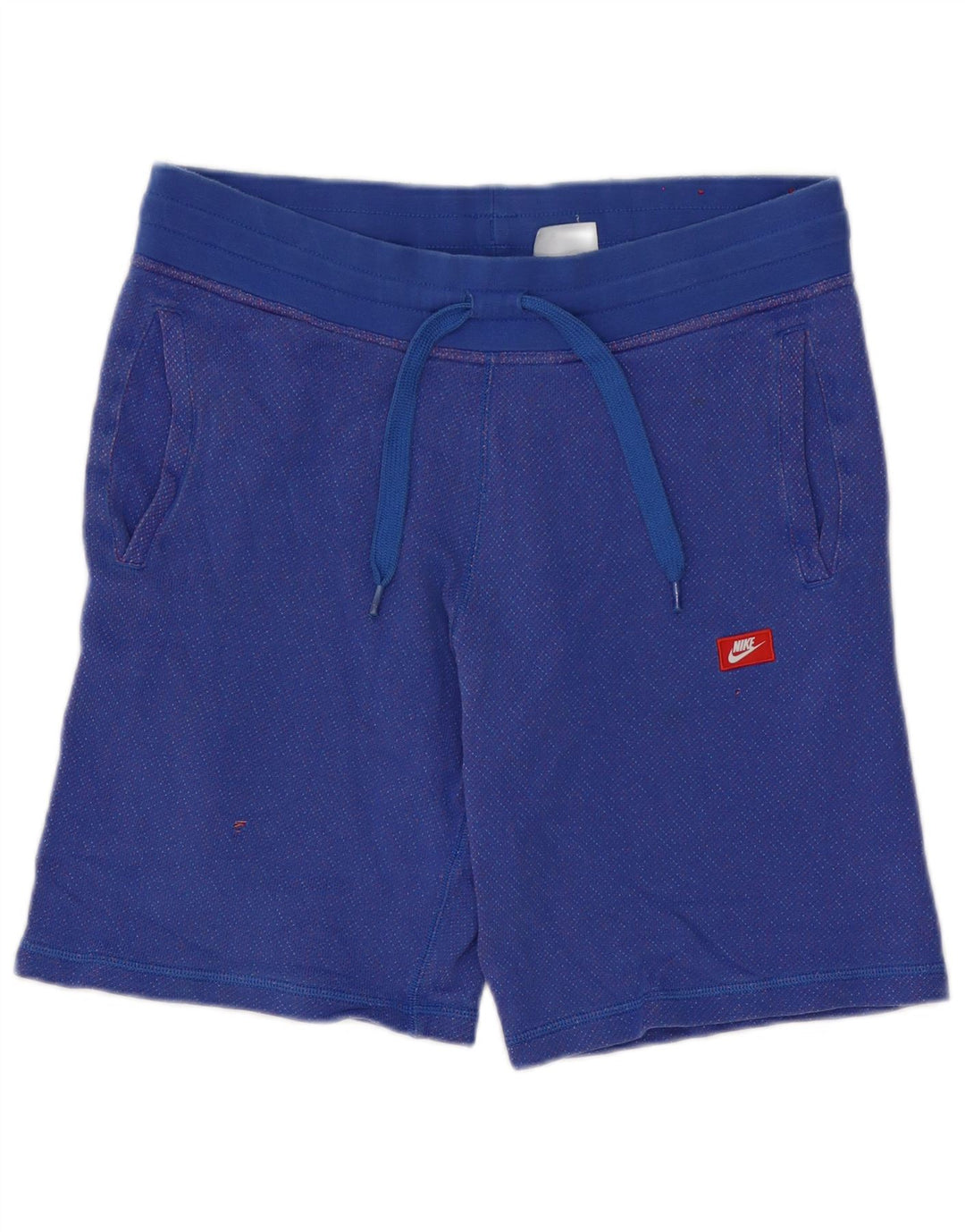 Shorts esportivos masculinos Nike médio azul manchado