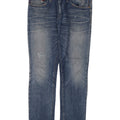 Tommy Hilfiger Masculino Distressed Slim Jeans W34 L32 Azul Algodão