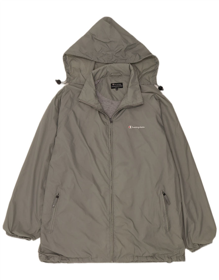 Jaqueta de chuva masculina com capuz Champion UK 44 2XL cinza