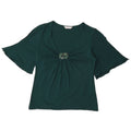 Blusa feminina Marks & Spencer UK 14 viscose verde médio