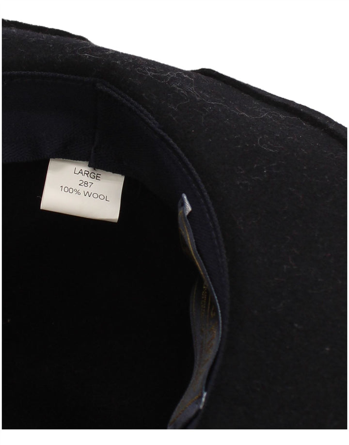 Chapéu Fedora masculino P.G.Field grande lã azul marinho