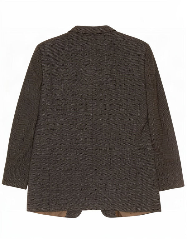 Jaqueta Blazer Masculina Armani Collezioni com 3 Botões IT 56 3XL Cinza Espinha de Peixe