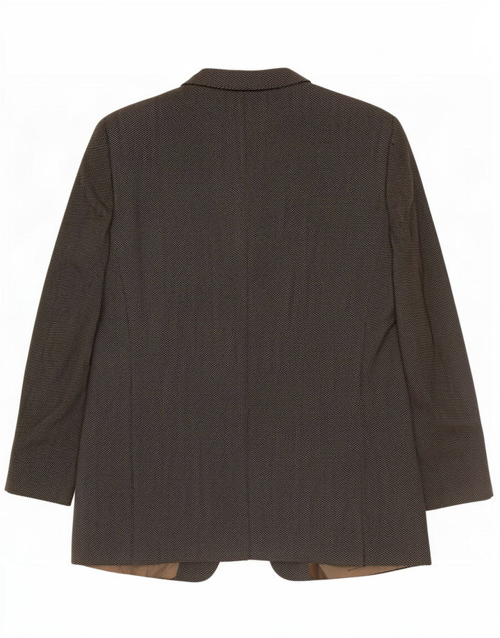 Jaqueta Blazer Masculina Armani Collezioni com 3 Botões IT 56 3XL Cinza Espinha de Peixe