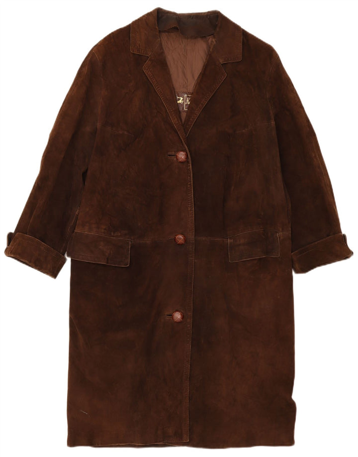 Sobretudo feminino de camurça Kennedy IT 50 XL marrom