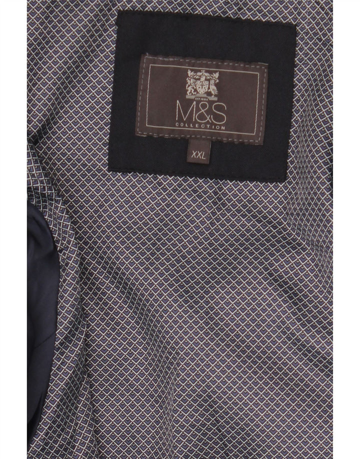 Jaqueta bomber masculina Marks & Spencer Reino Unido 44 2XL azul marinho