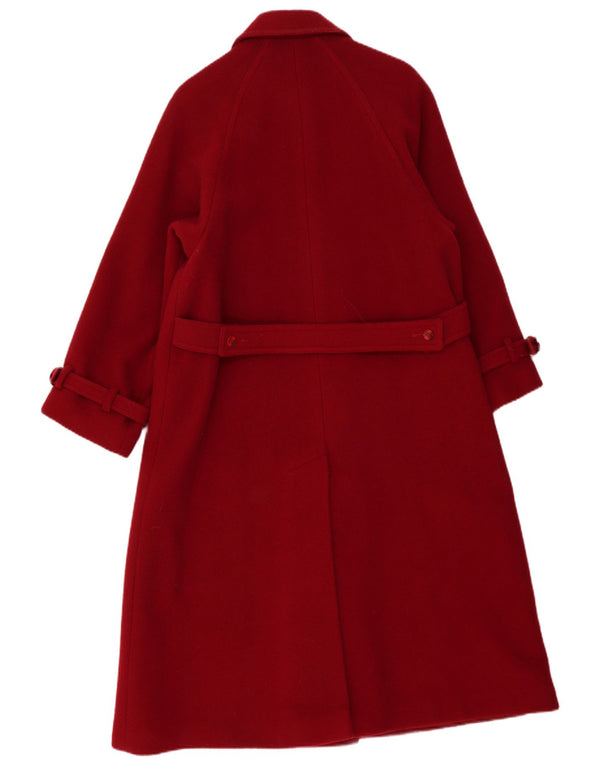 Sobretudo feminino Windsmoor grande tamanho UK 10 pequeno Borgonha lã nova