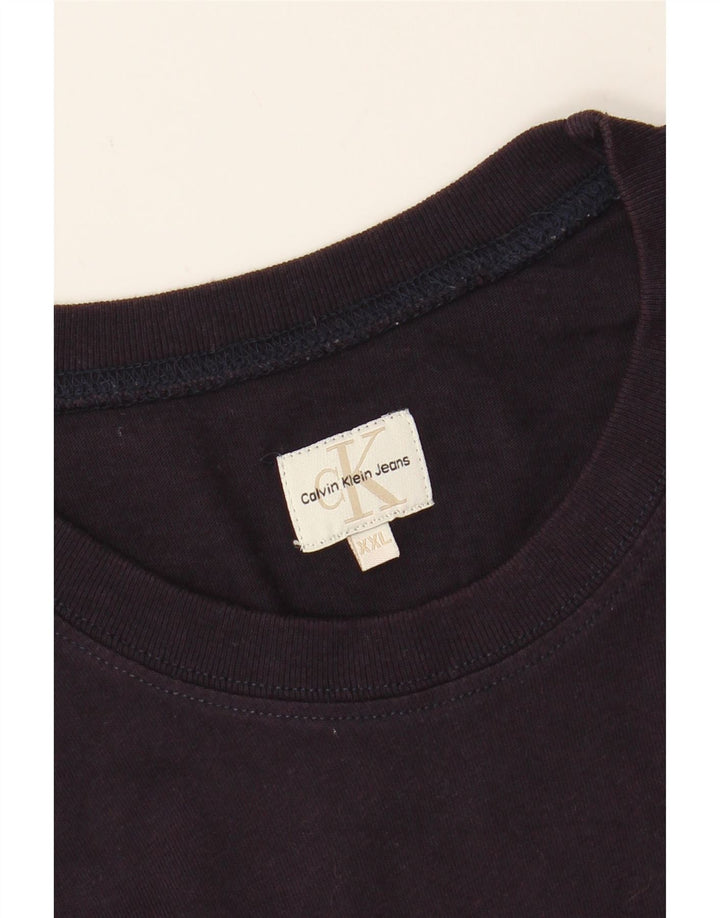 CALVIN KLEIN JEANS Mens T-Shirt Top 2XL Purple Vintage Calvin Klein Jeans and Second-Hand Calvin Klein Jeans from Messina Hembry 