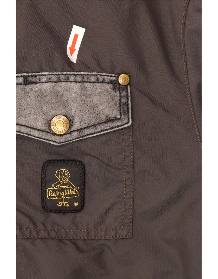 Jaqueta bomber masculina Refrigiwear UK 40 grande bloco cinza
