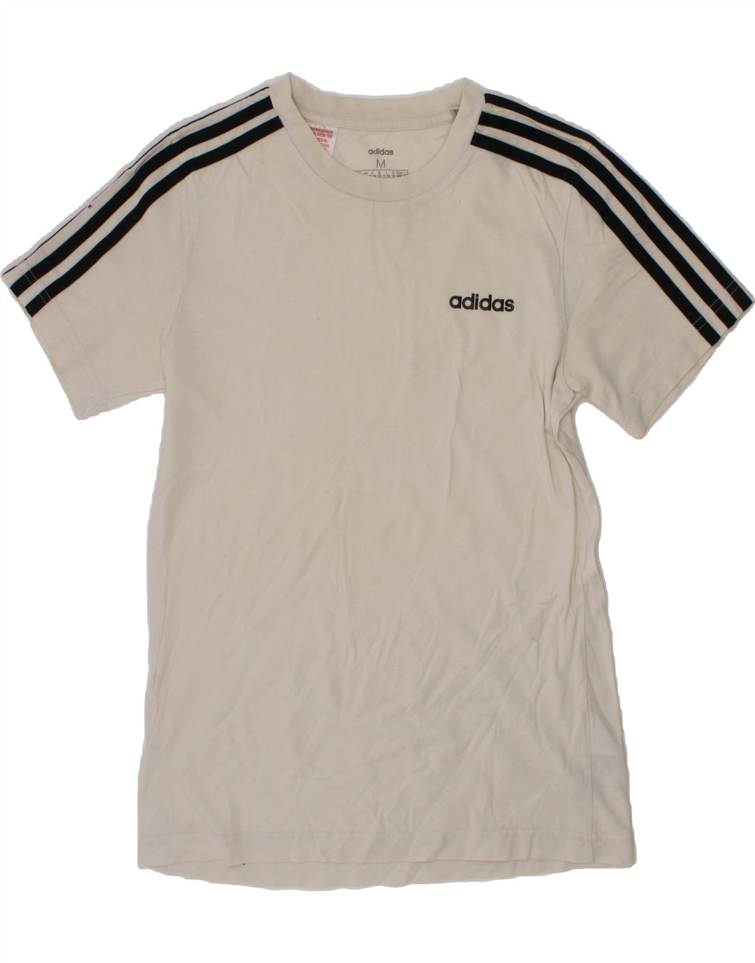 ADIDAS Boys T-Shirt Top 11-12 Years White Cotton Vintage Adidas and Second-Hand Adidas from Messina Hembry 