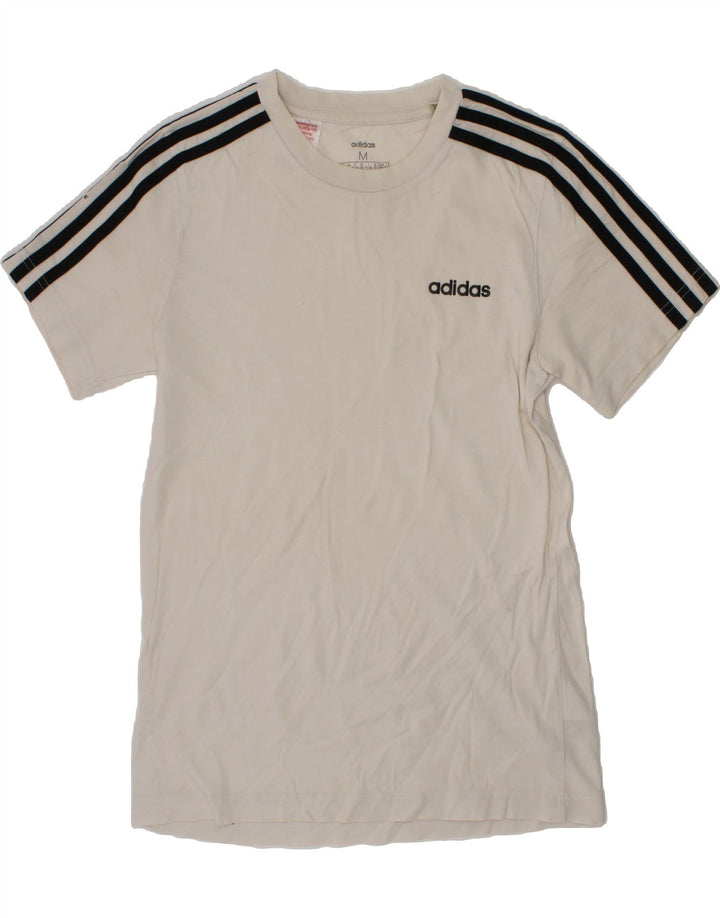 ADIDAS Boys T-Shirt Top 11-12 Years White Cotton Vintage Adidas and Second-Hand Adidas from Messina Hembry 