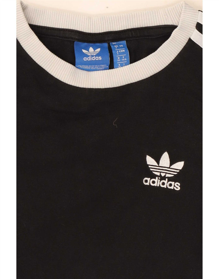 Adidas Mulher Top Manga Comprida UK 4 XS Preto