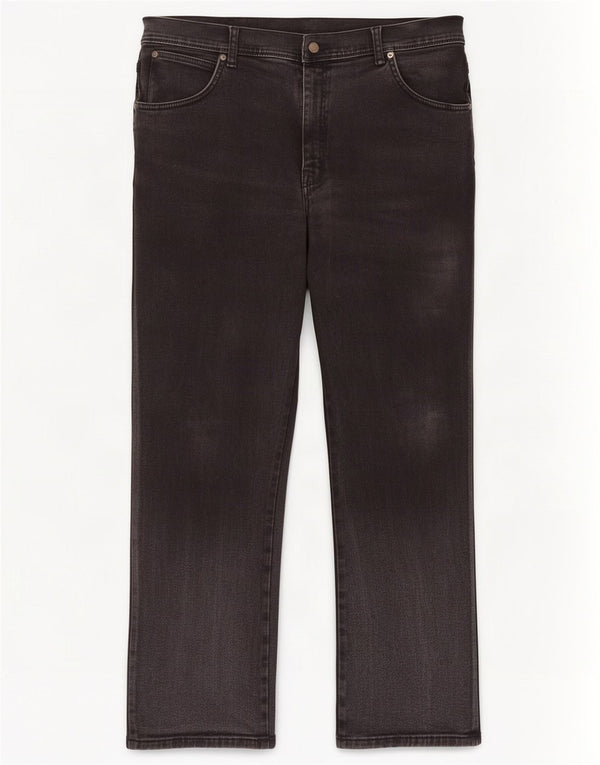 Wrangler Mens Regular Fit Straight Jeans W38 L30 Algodão Cinza