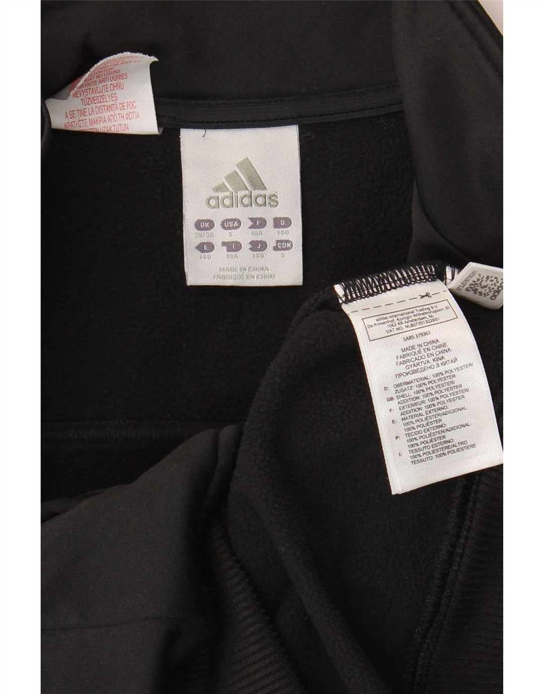 Jaqueta Adidas Meninos Treino Top 9-10 Anos Preto Poliéster